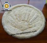 100% Alpaca baby alpaca round fur rug beige shell - Product id: ALPACAFURRUG10-03 Photo01