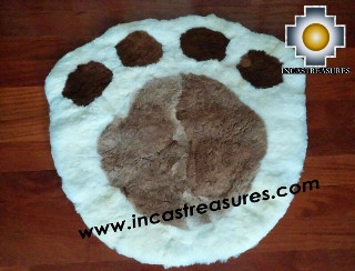 100% Alpaca baby alpaca round fur rug paw - Product id: ALPACAFURRUG14-01 Photo03