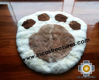 100% Alpaca baby alpaca round fur rug paw - Product id: ALPACAFURRUG14-01 Photo04