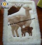 100% Alpaca baby alpaca round fur rug vicugna family - Product id: ALPACAFURRUG10-09 Photo04