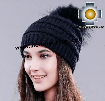 Alpaca Hat with Fur Pompom-Andenes Style - Product id: Alpaca-Hats19-hat-anden-fur-pompom Photo02