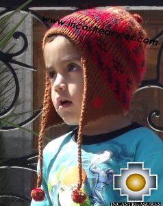 Alpaca Children Hat red-dawn -  Product id: Alpaca-children-Hats13-05 Photo02