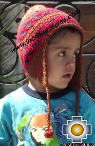 Alpaca Children Hat red-dawn -  Product id: Alpaca-children-Hats13-05 Photo03