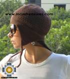 Alpaca Wool Hat Arawi Brown, solid Color Chullo - available in 14 colors - Product id: Alpaca-Hats09-28 Photo03