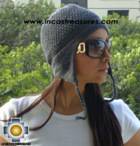 Alpaca Wool Hat Arawi darkgray, solid Color Chullo - available in 14 colors - Product id: Alpaca-Hats09-30 Photo01