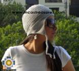 Alpaca Wool Hat Arawi silvergray, solid Color Chullo - available in 14 colors - Product id: Alpaca-Hats09-40 Photo01