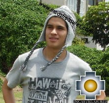 Alpaca Wool Hat Geometric Design silver -  Product id: Alpaca-Hats13-04 Photo01