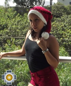 Alpaca Wool Hat Happy Christmas - Product id: Alpaca-Hats15-xmas Photo01