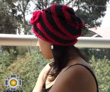 Alpaca Wool Hat Red Spring -  Product id: Alpaca-Hats15-03 Photo01