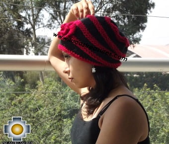 Alpaca Wool Hat Red Spring -  Product id: Alpaca-Hats15-03 Photo01