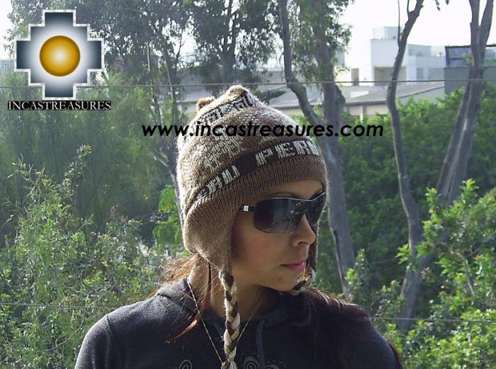 Alpaca Wool Hat Clasic design Peru Earth