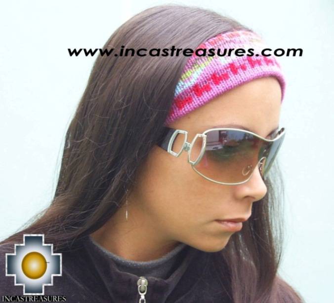 Alpaca Headband Andean Design grape -  Product id: Alpaca-Headband10-02 Photo03