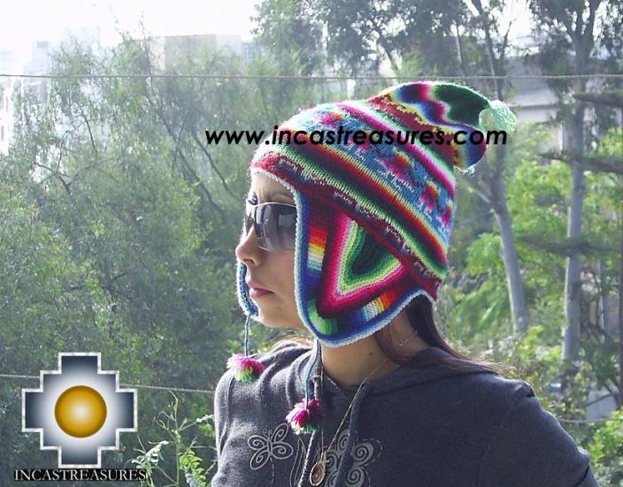 Chullo Hat Andean Design juliaca -  Product id: Alpaca-Hats09-17