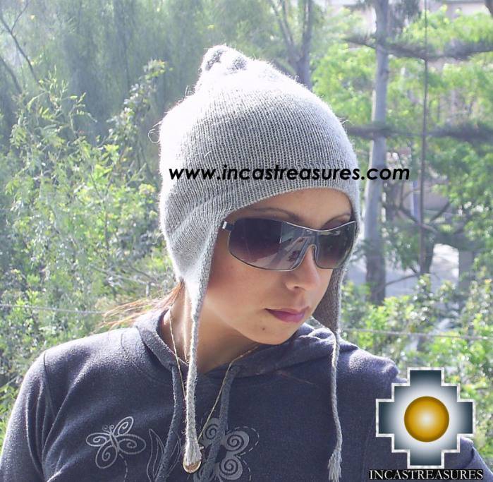 Alpaca Wool Hat solid Color Chullo - available in 12 colors - Product id: Alpaca-Hats09-06