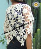 Andean Crochet Poncho Flowers white - Product id: crochet-poncho-09 Photo02