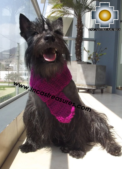 100% Alpaca Wool Scarf for Dog ALQU - Extra Soft