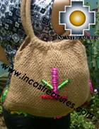 Beige handmade alpaca handbag with dots - Product id: HANDBAGS09-02 Photo04