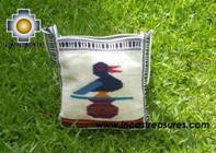 Handmade sheep wool square handbag songbird - Product id: HANDBAGS09-11 Photo01
