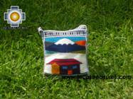 Handmade sheep wool square handbag volcano - Product id: HANDBAGS09-15 Photo01