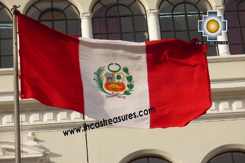Peru Flag Big, sewn Nylon Peruvian Banner - Product id: home-decor13-02 Photo02