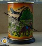 Home decor andean leather vase