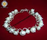 Jewelry 950 Silver hand knitted bracelet with river pearls - Product id: silver-Jewelry10-05 Photo08