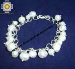 Jewelry 950 Silver hand knitted bracelet with river pearls - Product id: silver-Jewelry10-05 Photo01