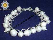 Jewelry 950 Silver hand knitted bracelet with river pearls - Product id: silver-Jewelry10-05 Photo01