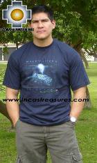 100% Pima Cotton Tshirt Blue Machu Picchu - Product id: cotton-tshirt09-08 Photo03