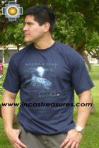 100% Pima Cotton Tshirt Blue Machu Picchu - Product id: cotton-tshirt09-08 Photo01