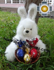 alpaca-stuffed-easter-bunny-chocolate-eggs - 100% Baby Alpaca - Product id: TOYS12-06 Photo05