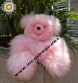 Baby Alpaca Teddy Bear PINKY - 100% Baby Alpaca 