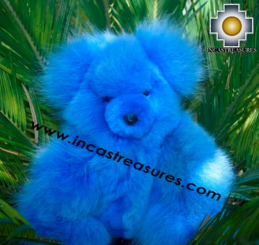 Alpaca Stuffed Teddy Bear Seated SUKI - 100% Baby Alpaca