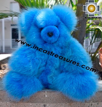 Alpaca Stuffed Teddy Bear Seated SUKI - 100% Baby Alpaca