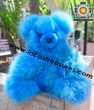 Alpaca Stuffed Teddy Bear Seated SUKI - 100% Baby Alpaca