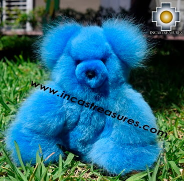 Alpaca Stuffed Teddy Bear Seated SUKI - 100% Baby Alpaca