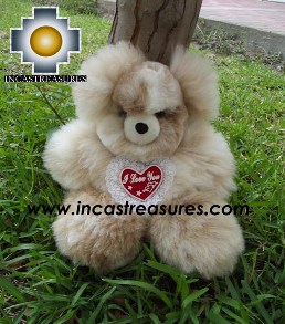 Alpaca stuffed teddy bear valentines day - 100% Baby Alpaca - Product id: TOYS12-05 Photo04