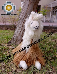 Peruvian Andes Llama Peluca - 100% Baby Alpaca Suri