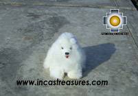 alpaca stuffed animal - Happy white wolf TITANIO Photo01