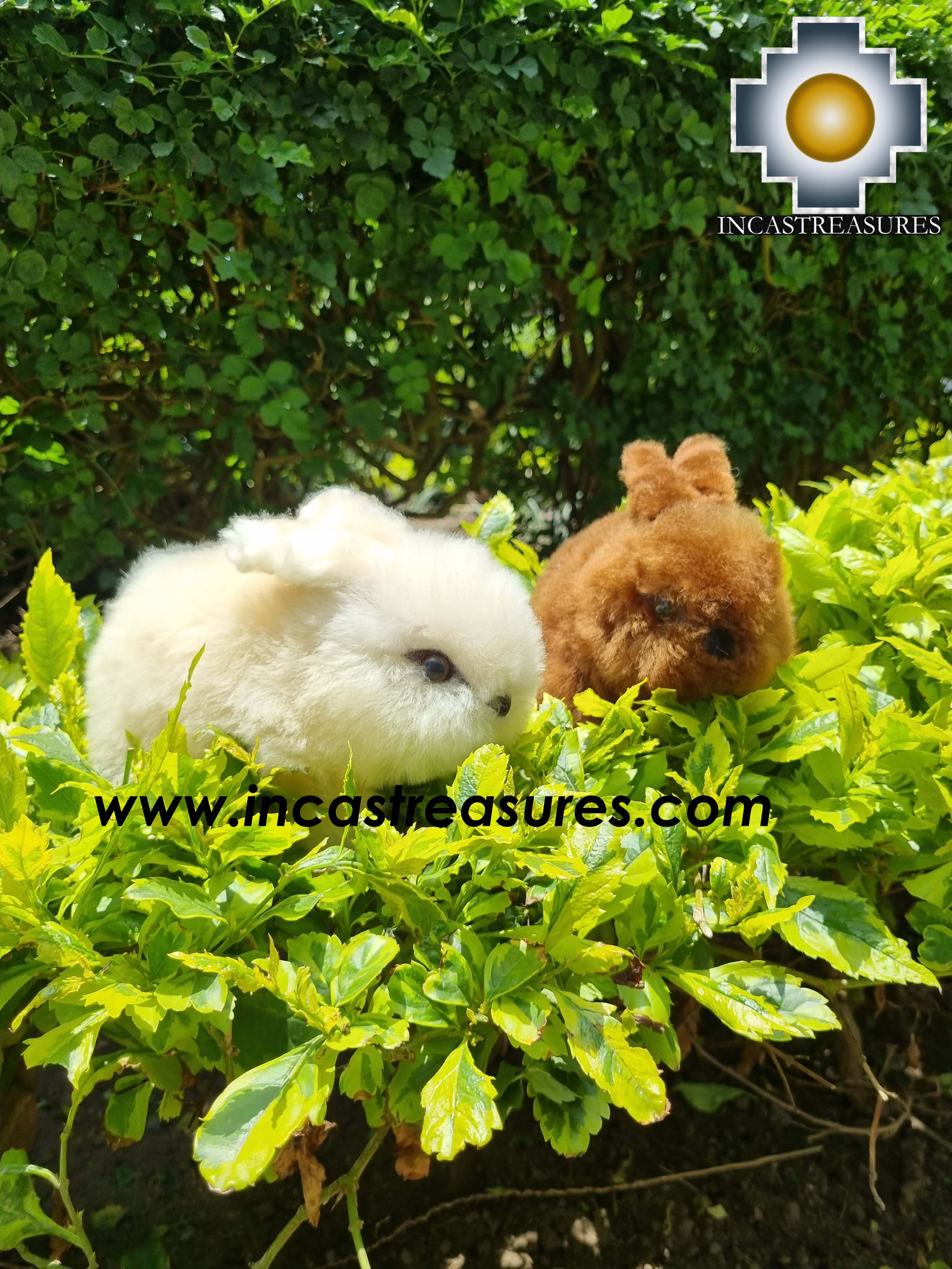 Alpaca Stuffed Rabbit monica - 100% Baby Alpaca