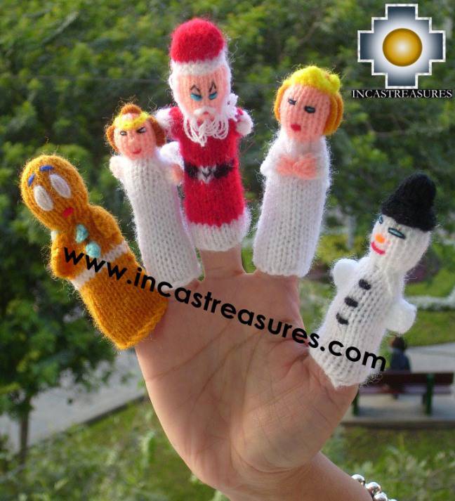 Hand-Knit finger puppet  christmas Special- Product id: TOYS08-42