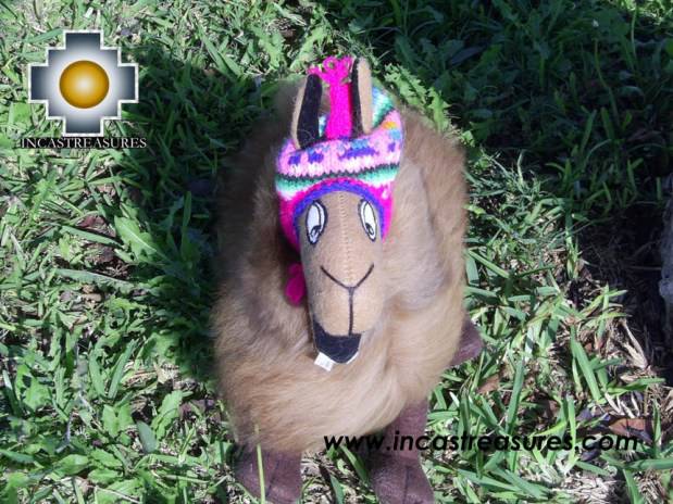 Happy brown llama - PONCHO - big